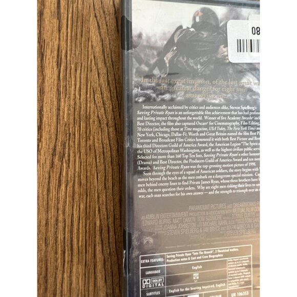 Saving Private Ryan DVD Widescreen Special Edition Tom Hanks Matt Damon NEW - Picture 4 of 4